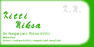 kitti miksa business card